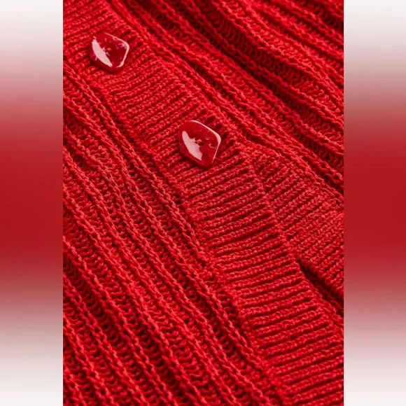 H&M Rib-knit Cardigan with Collar - Picture 2 of 6